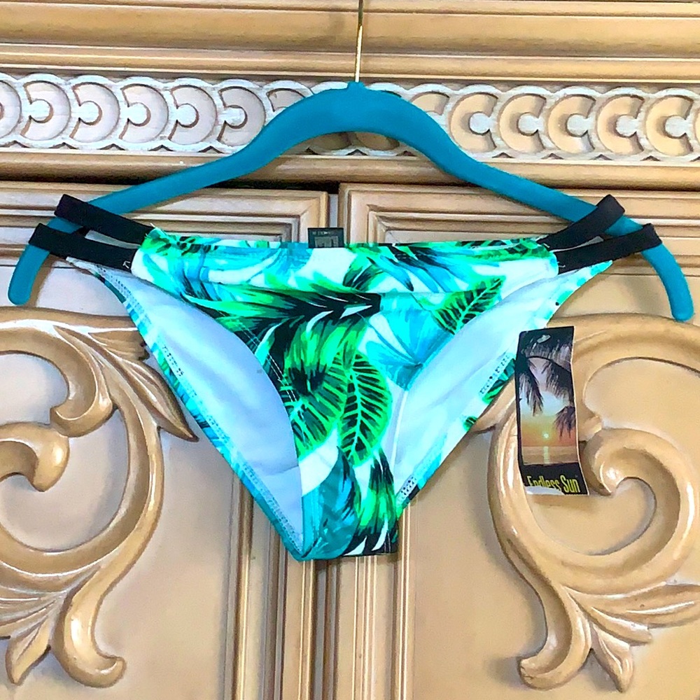 Endless Sun sexy Palm Bikini Bottoms nwt size 7-9
